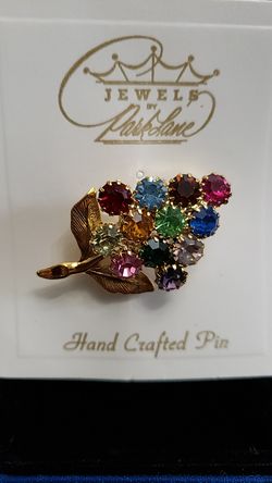 Vintage Park Lane Fruit Cluster Rhinestone Brooch