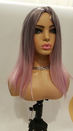 Long Purple Straight Wig