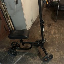 Knee Walker Foot Injury Scooter $45 Invacare  Walker 4 Wheel Padded Seat $45 Aluminum Crutches $10 Footed Cane Adjustable $10