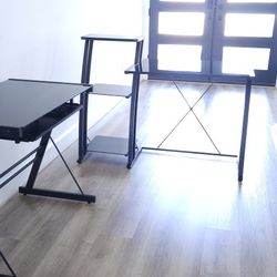 Desk (Black Glass & Metal)