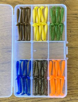 Fishing Lures - 60 piece 1.5 inch Paddle Tail Kit