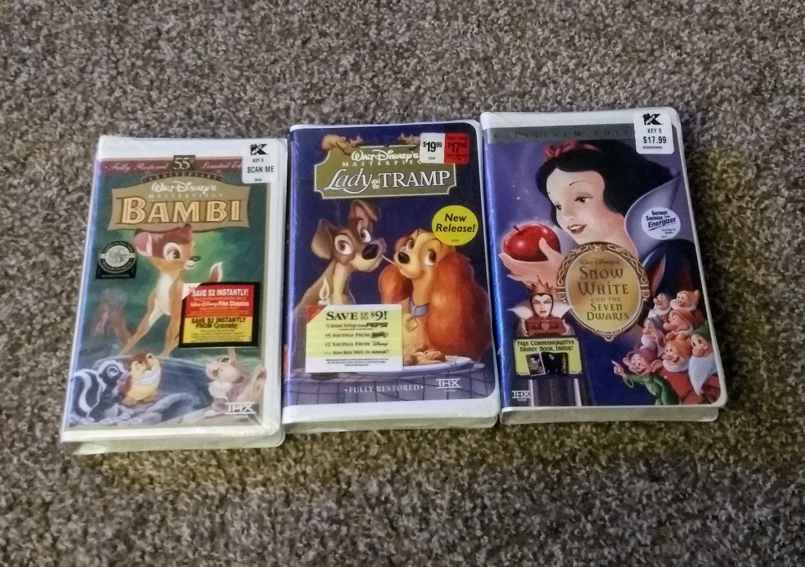 BRAND NEW SEALED Disney VHS Tape Lot