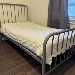 Twin metal Gray Bed 