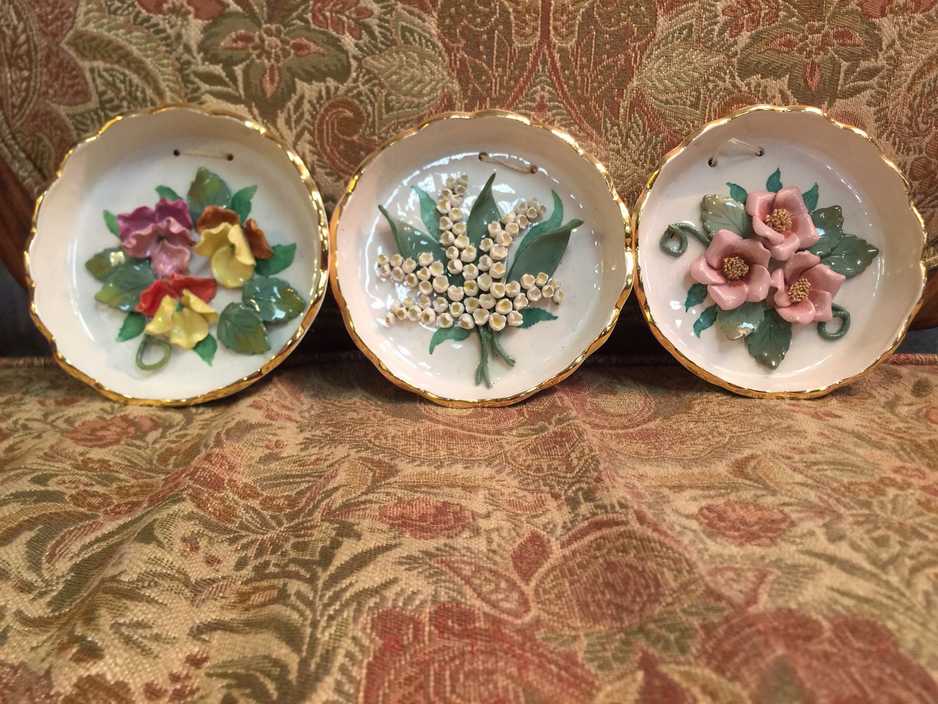 3 Beautiful Antique Floral Wall Decor