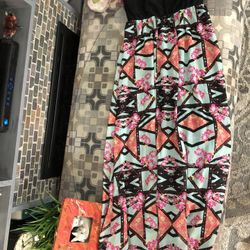 Floral Strapless Dress Size S