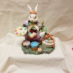 Bunny Painting Eggs