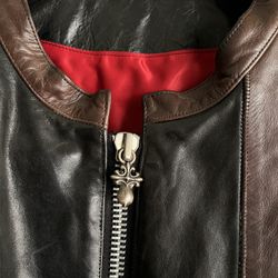 Café Racer, High End, Leather Motorcycle Jacket Size Large 