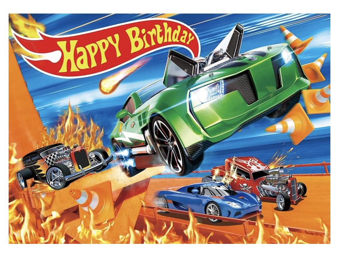 7ft by 5ft hot wheels backdrop
