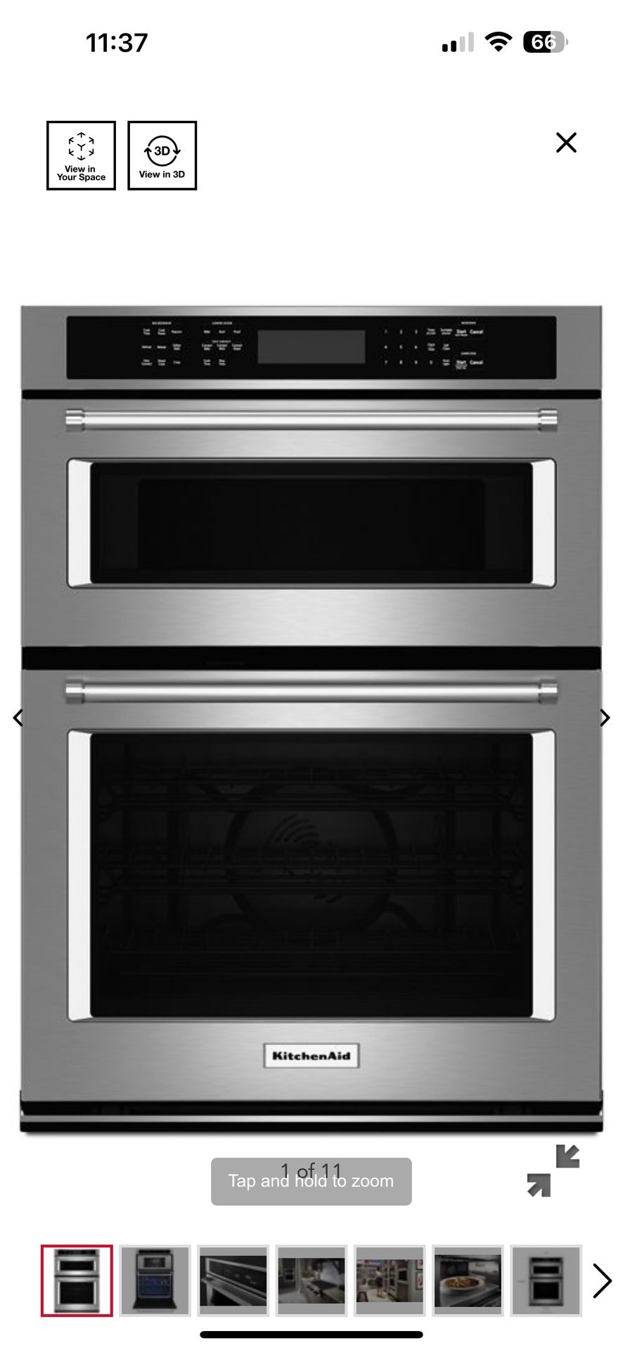 Kitchen Aid Owen And Microwave Combo