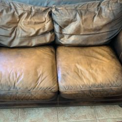 Brown Leather Couches 