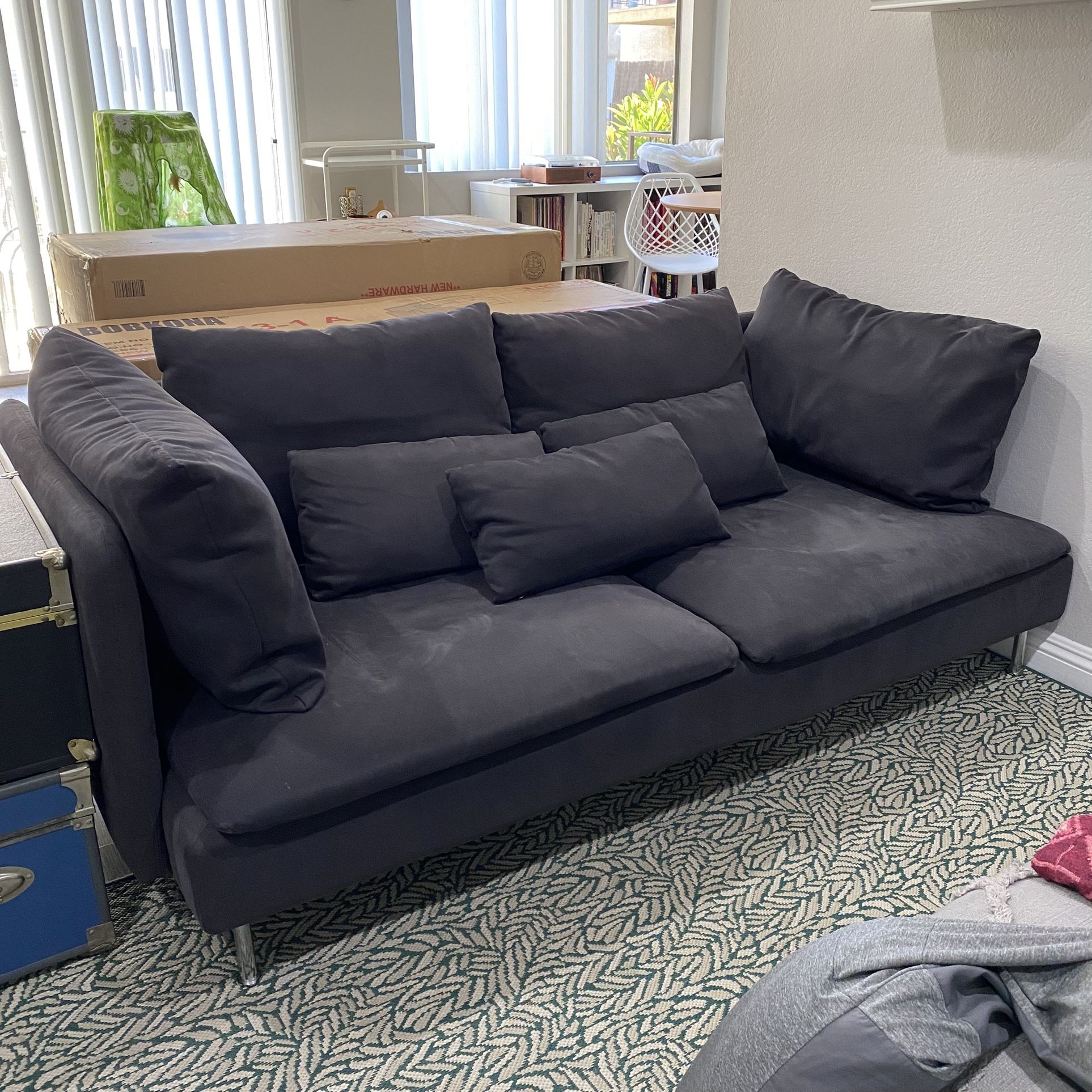 Comfortable IKEA Couch For Sale - Dark Grey