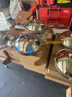 Our place pots pans and griddles and baking kitchen items Prices depend on item  I have new and used  Titanium pots and pans  Size 8.5 inches $50 10.5
