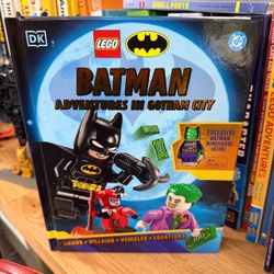 LEGO Batman Adventures in Gotham Book with exclusive Jokerized Batman minifigure New & Unopened