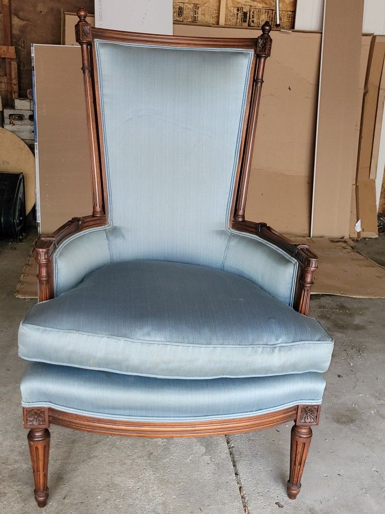Blue Wingback Chair