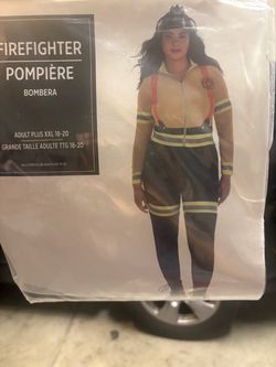 Women's Firefighter Halloween Costume Plus XXL