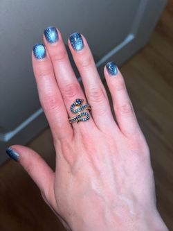 14k Gold Ring with Blue Sapphires