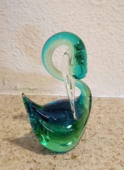 crystal swan made in italy
