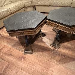 See Octagon Side  Table Set Of 2