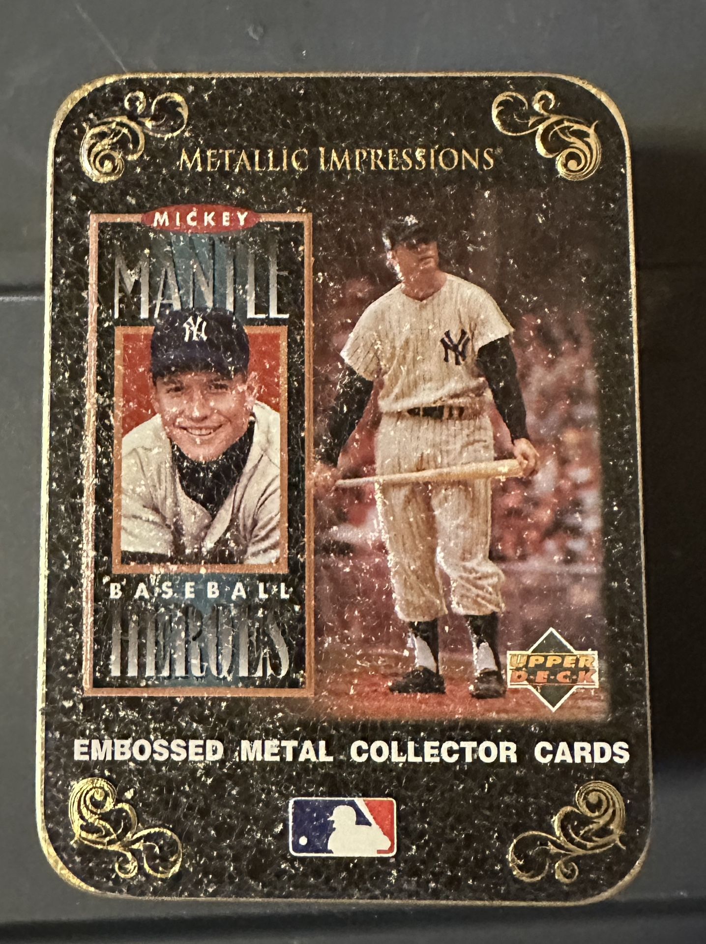 Other, Mickey Mantle Embossed Metal Collector Cards