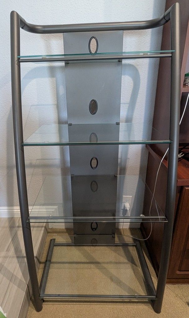 Glass shelving book case