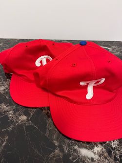 Philadelphia Phillies Red Baseball Caps – Set of 2