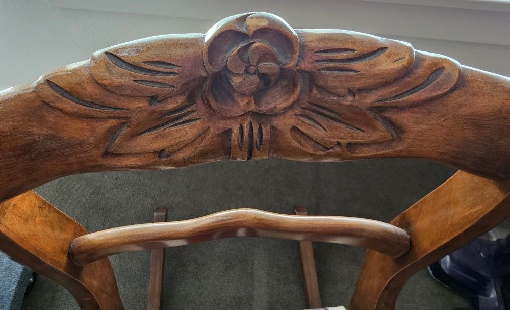 Childrens Vintage Duncan Phyfe Rose Mahogany Rocking Chair Original ...