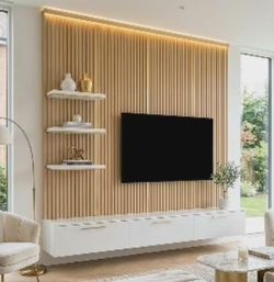 Acoustic Wood Panels (24 x 110) for Living Room & TV Accent Wall