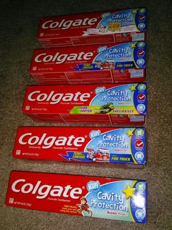 Colgate kids toothpaste* $1.00 each.