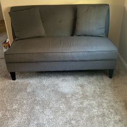 Sofa Grayish Moss Green In Great Condition A Few Snags But Could Be Cut Off