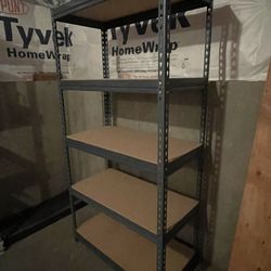 Two Heavy Duty Metal, Free Standing Shelving Units