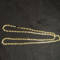 10K Gold Rope Chain – 24 Inches