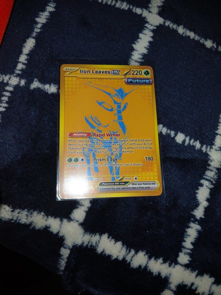 Hyper Rare Iron Leaves ex Pokémon card