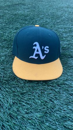 Athletics Hat Green and Yellow 7 1/8