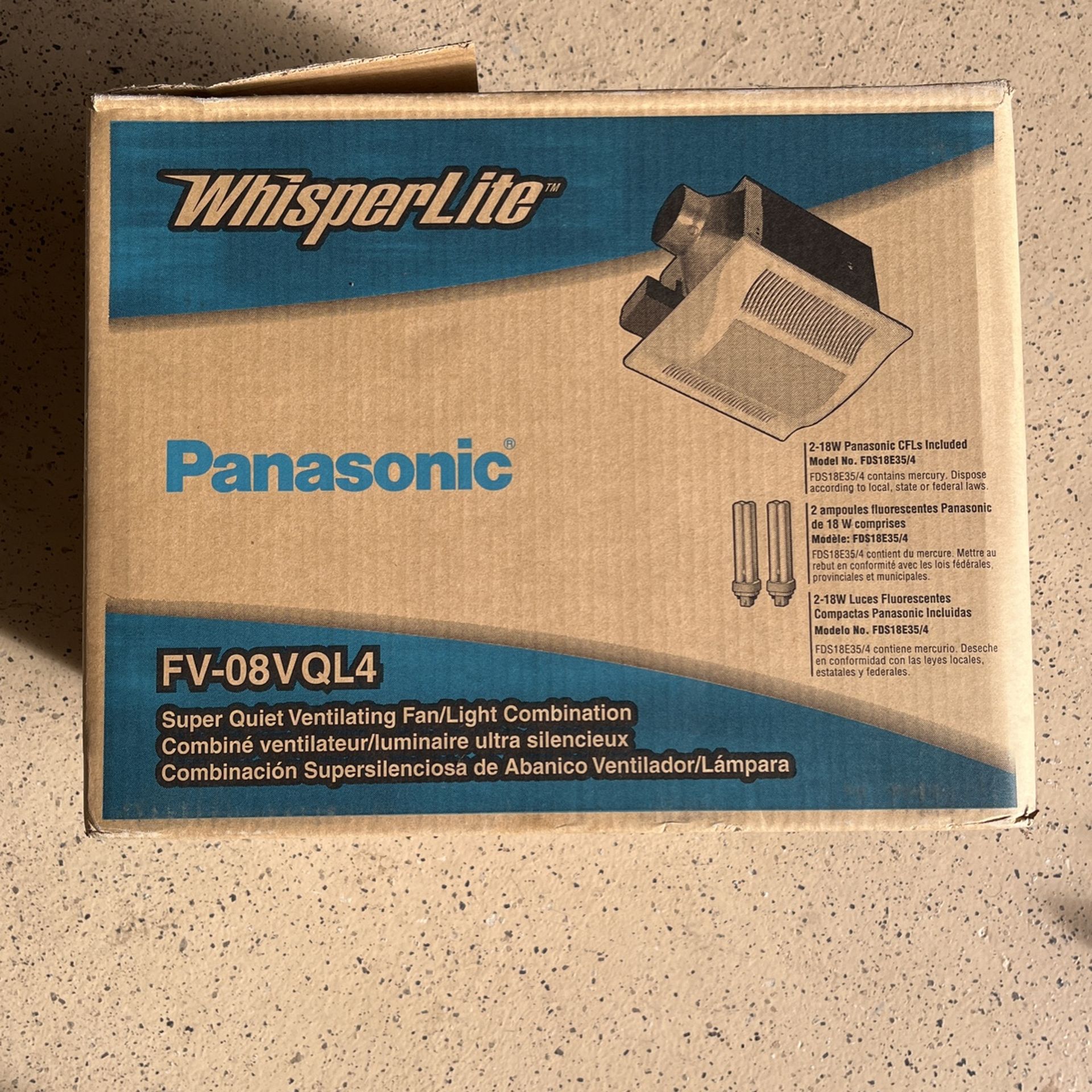 Whisperlite Panasonic Bathroom ventilation Fan