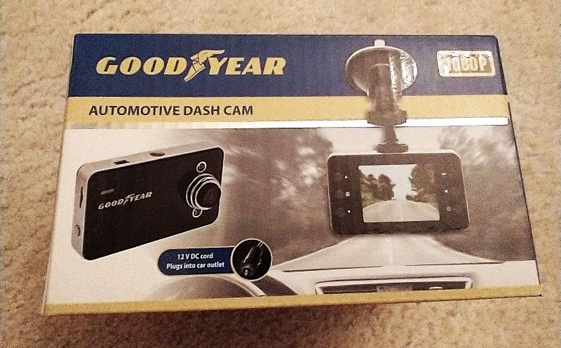 Automotive Dash Cam- Goodyear 1080P, model GY1602, NEW sealed, 2.2 inch screen, microphone and G-sensor-
