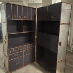 Restoration Hardware Mayfair Steamer Trunk Secretary