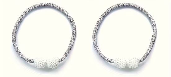 Magnetic Pearl Curtain Tiebacks - Set of 2 New