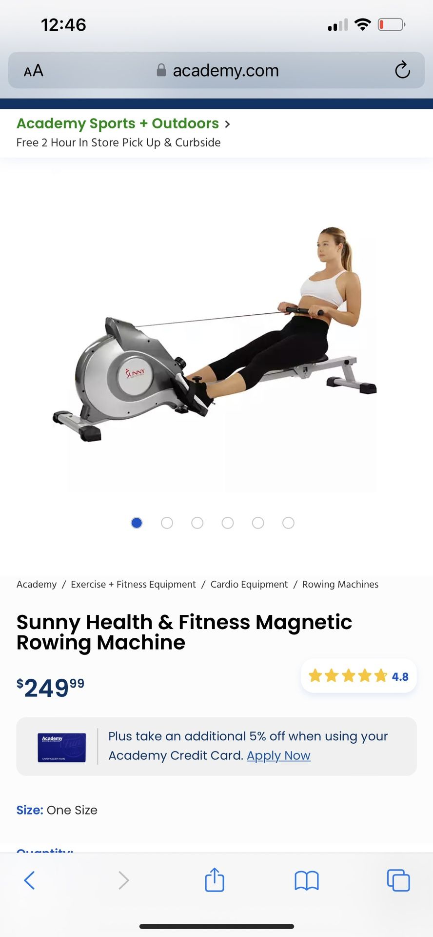 Rowing Machine New Asssembled