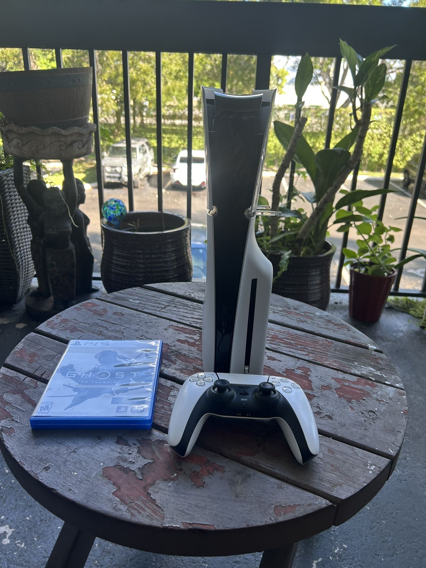 Sony PS5 Slim Disc Version 1TB With Game. Price is firm/Read Description