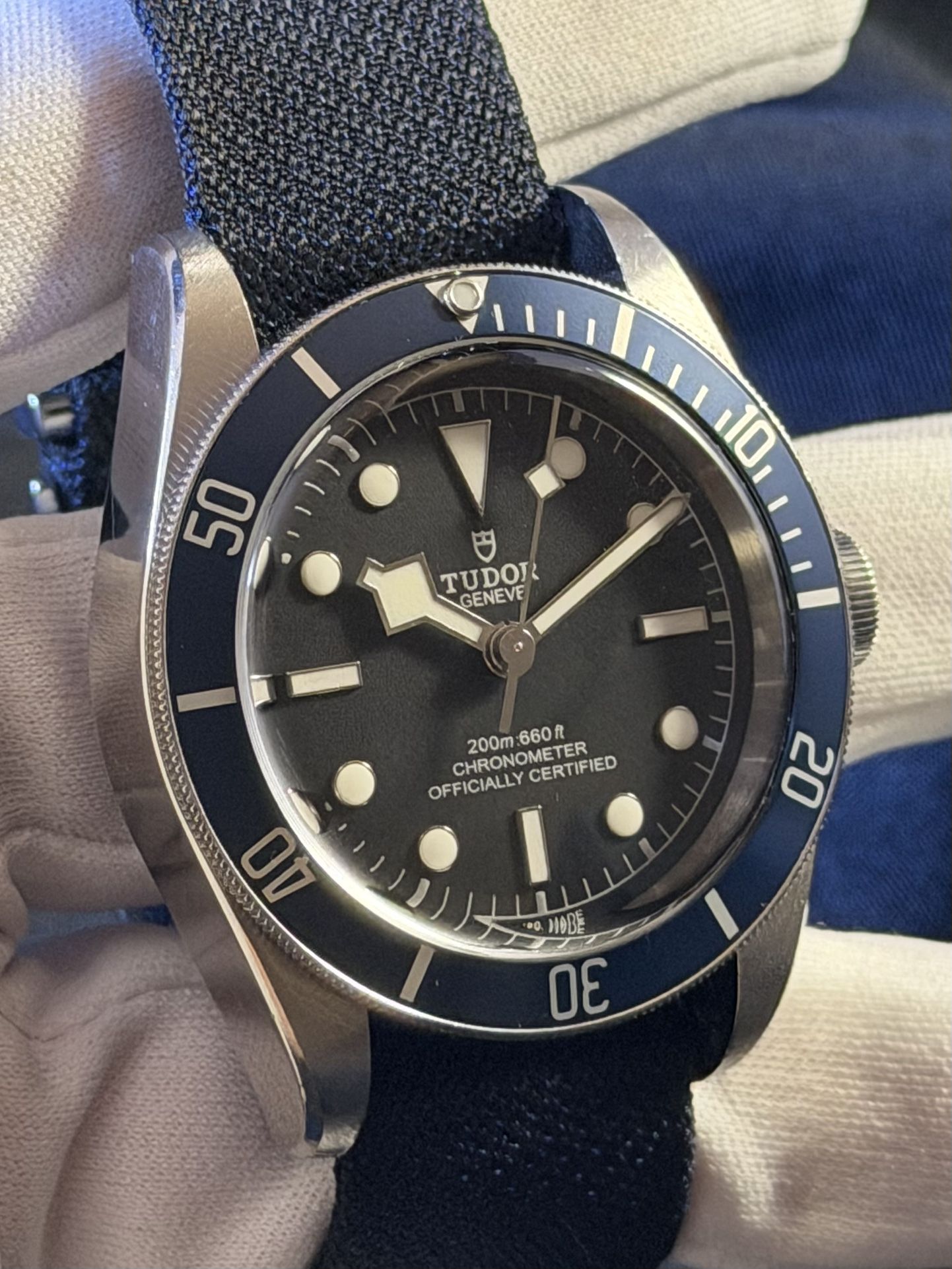 TUDOR Heritage Black Bay NATO Strap 79230B 41mm (Full Set W/ Extra Straps)