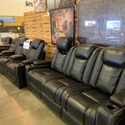 Power Reclining Sofa Or Love Seat In Stock $1699 Each Your Choice 