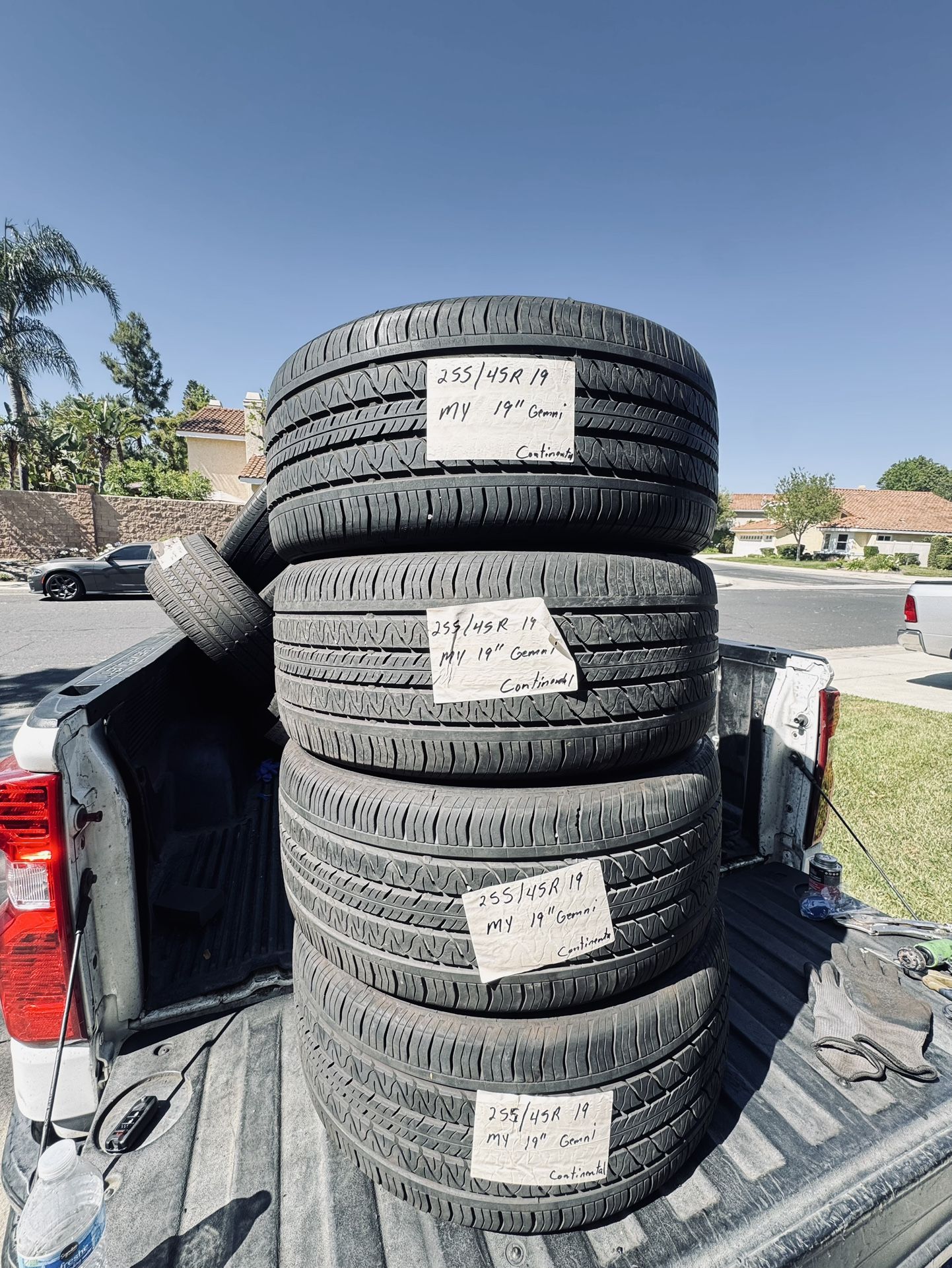 255/45/19 Continental Procontact RX 80%+ Tread (4)