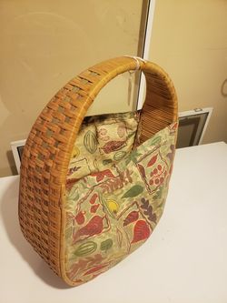 Wicker and cloth Bag