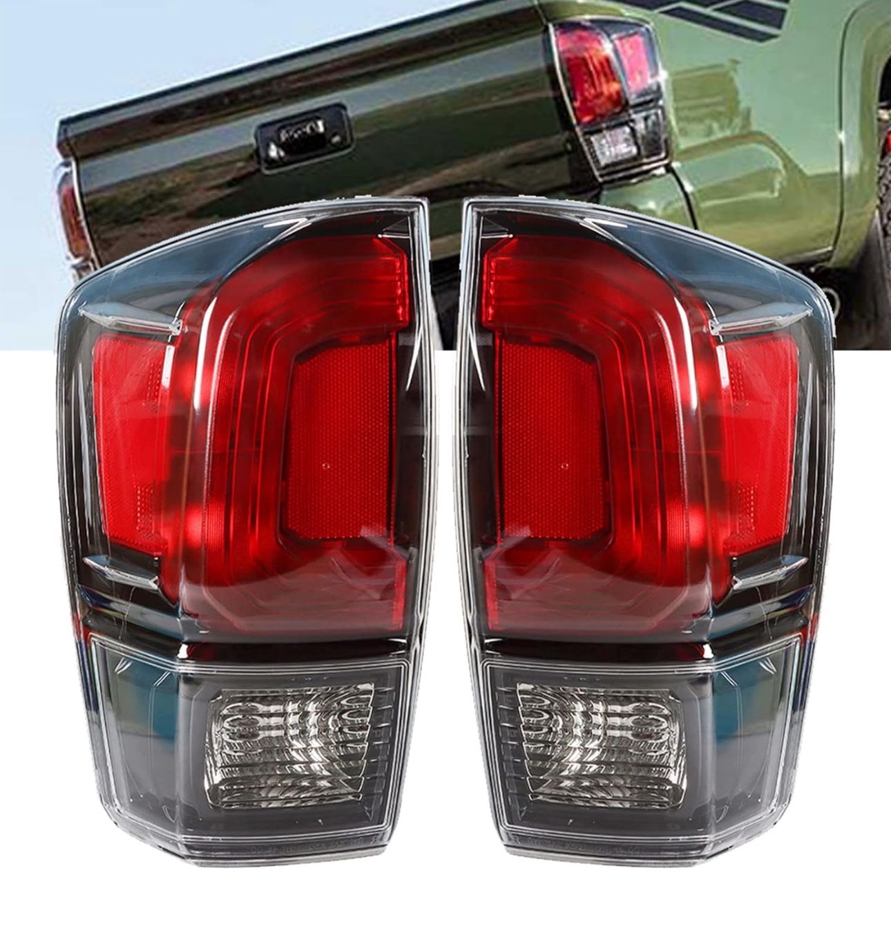 1 Pair Tail Light Replacement for Toyota Tacoma 2016-2020 Taillamp Rear Break