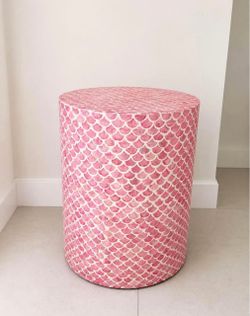 Pink Accent Stool / Side Table