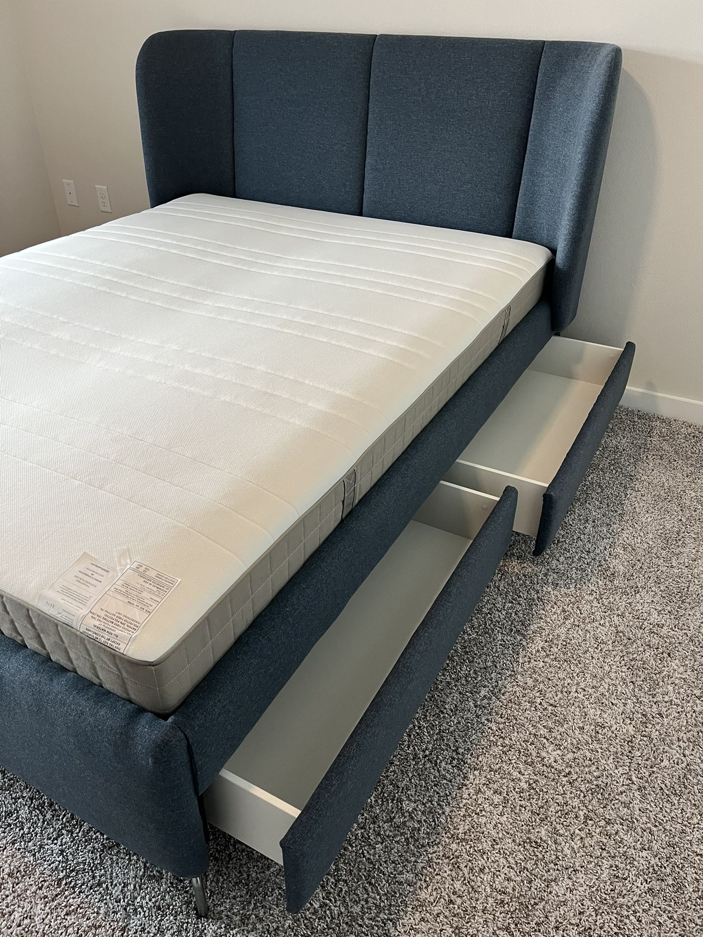 IKEA Tufjord Queen Storage Bed And Night Stands for Sale in Tampa, FL OfferUp