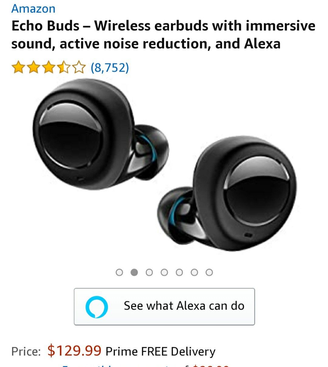 Echo Buds, wireless Bluetooth Ear Buds
