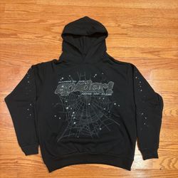 Sp5der Rhinestone Punk V2 Hoodie ‘Black’