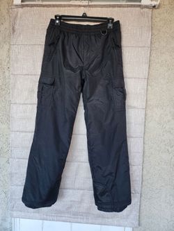 Black Nylon Cargo Pants snow and ski