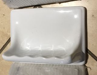 White Porcelain Shower Soap Dish